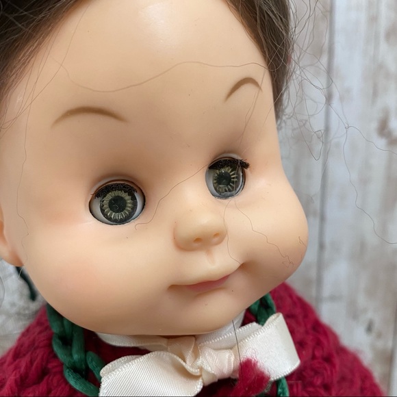 Vintage 16” Rubber Doll with Crochet Clothes - Picture 10 of 13